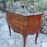 Small Louis XV style desk chest of drawers, 19th century period