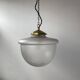 OLD VINTAGE ART-DECO XL HALF-SPHERE SUSPENSION LAMP