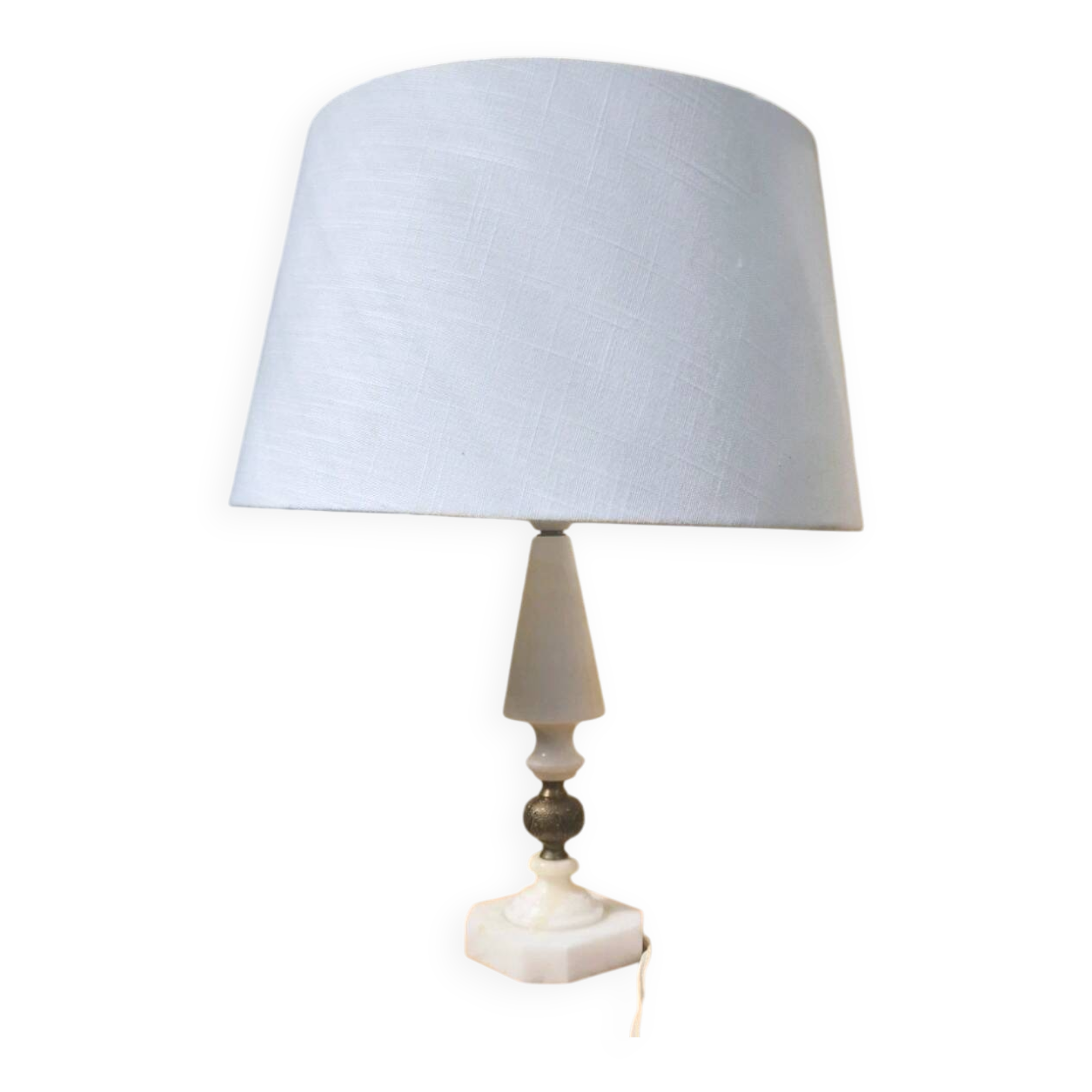 Lampe vintage en albâtre