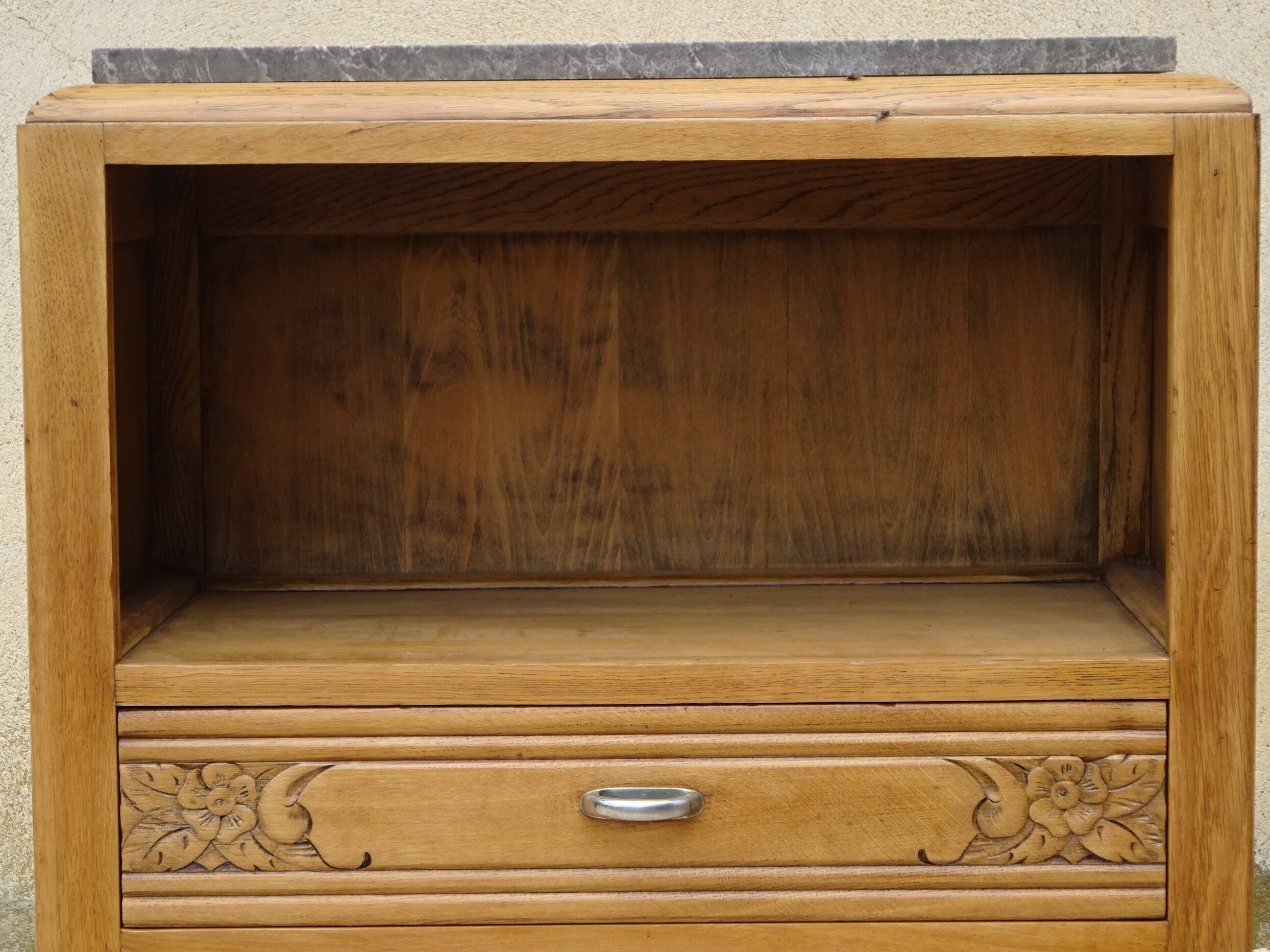Large oak bedside cabinet