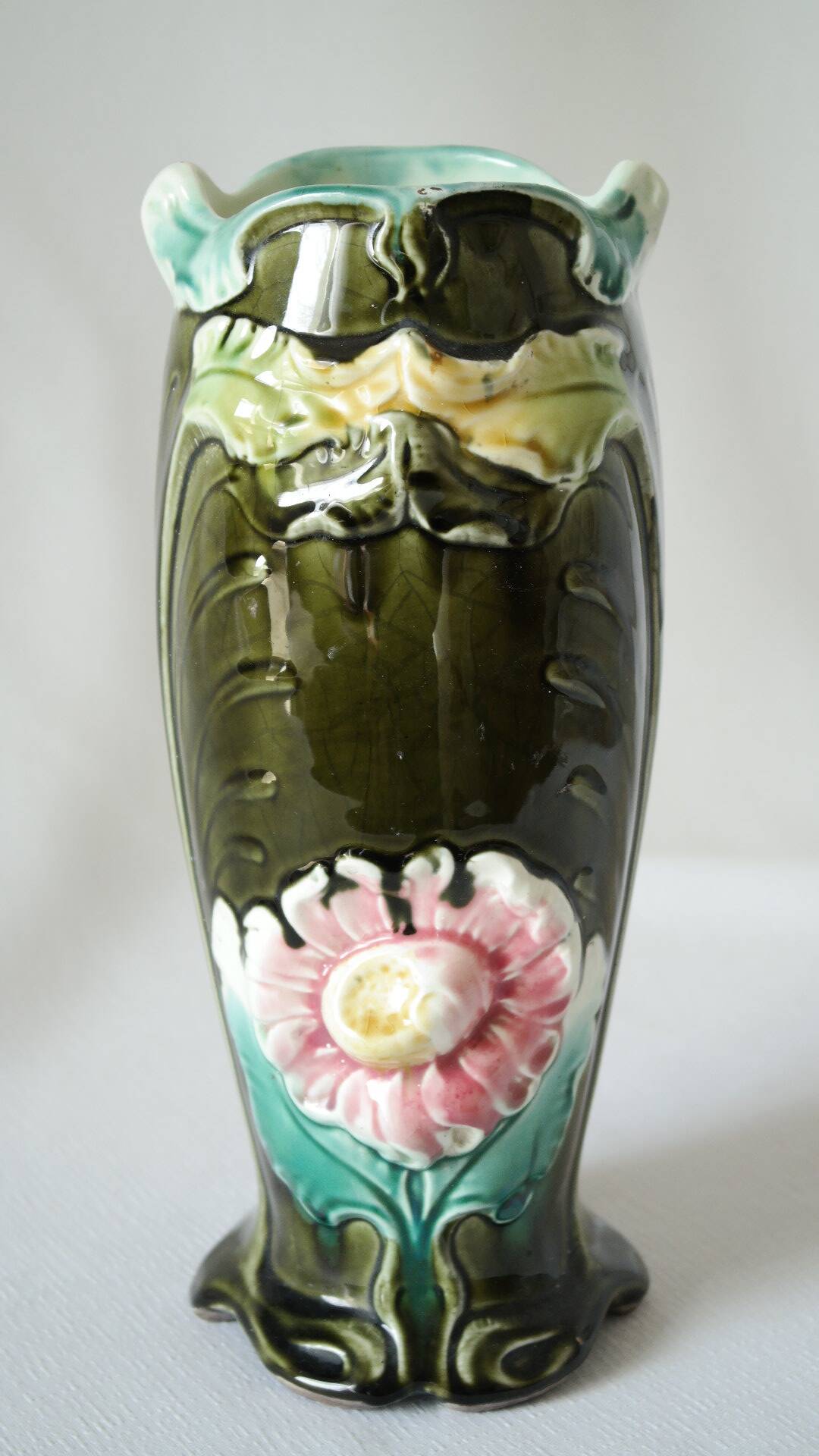 Vase barbotine 1900 GUSTAVE BRUYN