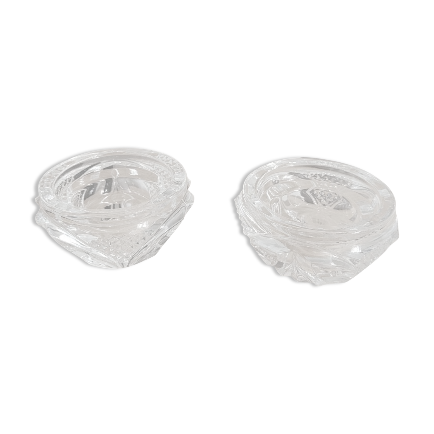 Set of two crystal candlesticks