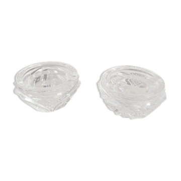 Set of two crystal candlesticks