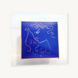 J. Cocteau tile on copper and plexiglass