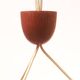 1960s teak ceilang lamp triangle