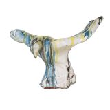 Ceramic bird sculpture, Italian design, 1970s, manufacturer: F. Ferroni