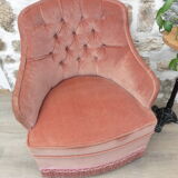 Toad old velvet armchair pink