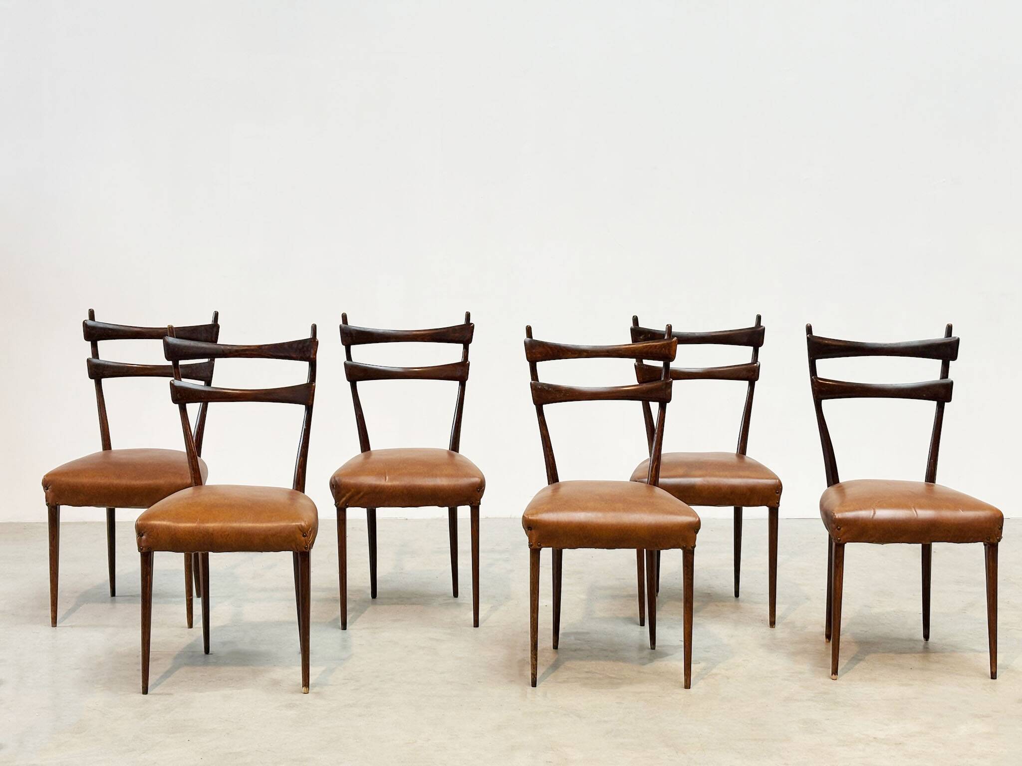 6 chaises de salle à manger italiennes