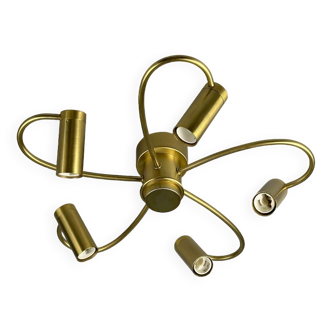 70s 5-bulb ceiling lamp Sputnik by Honsel Leuchten Germany Space Age