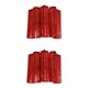 Set of Two Contemporary Red "Tronchi" Glass Wall Sconces in Ve