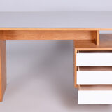 Oak desk by Bohumil Landsman for Umakart Czechia 1950s