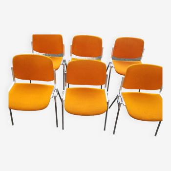 Set of 6 JSP PIRETTI chairs for CASTELLI
