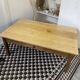 Large antique coffee table in solid wood, farmhouse style – 1 drawer –