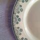 Set of 4 old plates with blue-green décor