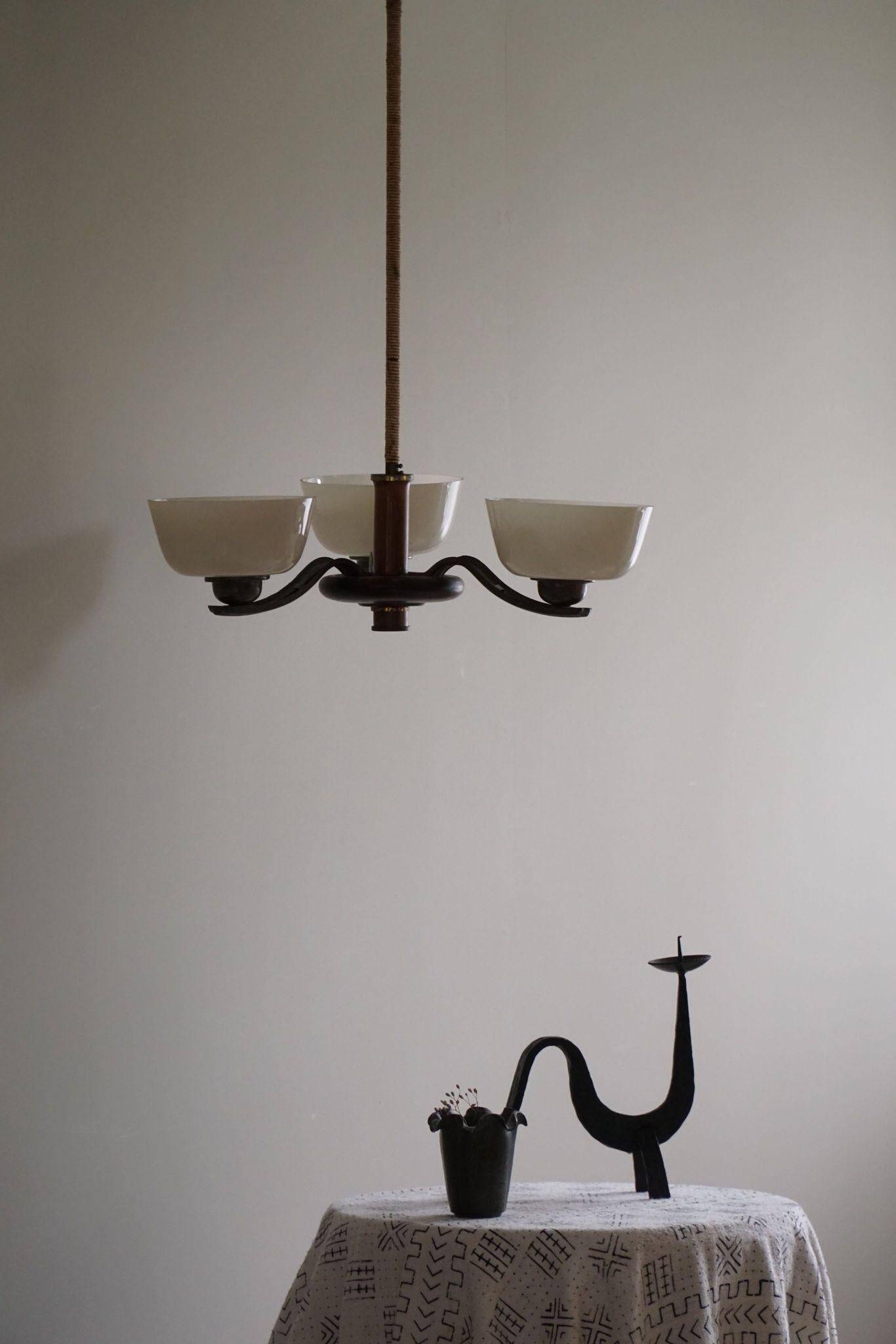 Paavo Tynell for Taito Oy, an Art Deco chandelier model '1255/3', Finland, 1930s.