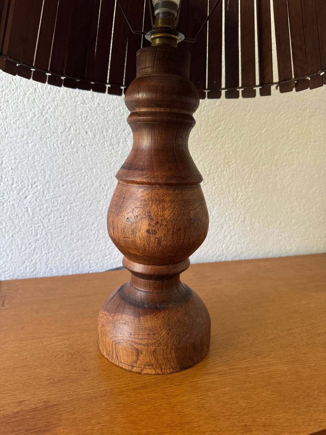 Large teak lamp from the 60s