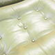 Vintage Scandinavian seventies G-møbel green leather lounge chair with ottoman
