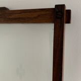 Plateau ancien en verre et bois