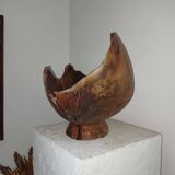 70s olive wood monoxyl cup