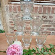 6 bistro water glasses