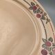 Series 6 flat plates vintage art deco earthenware beige cherry décor