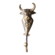 Bronze patinated metal bull wall hook