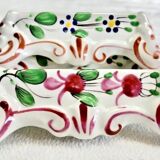 6 old Luneville earthenware knife holders