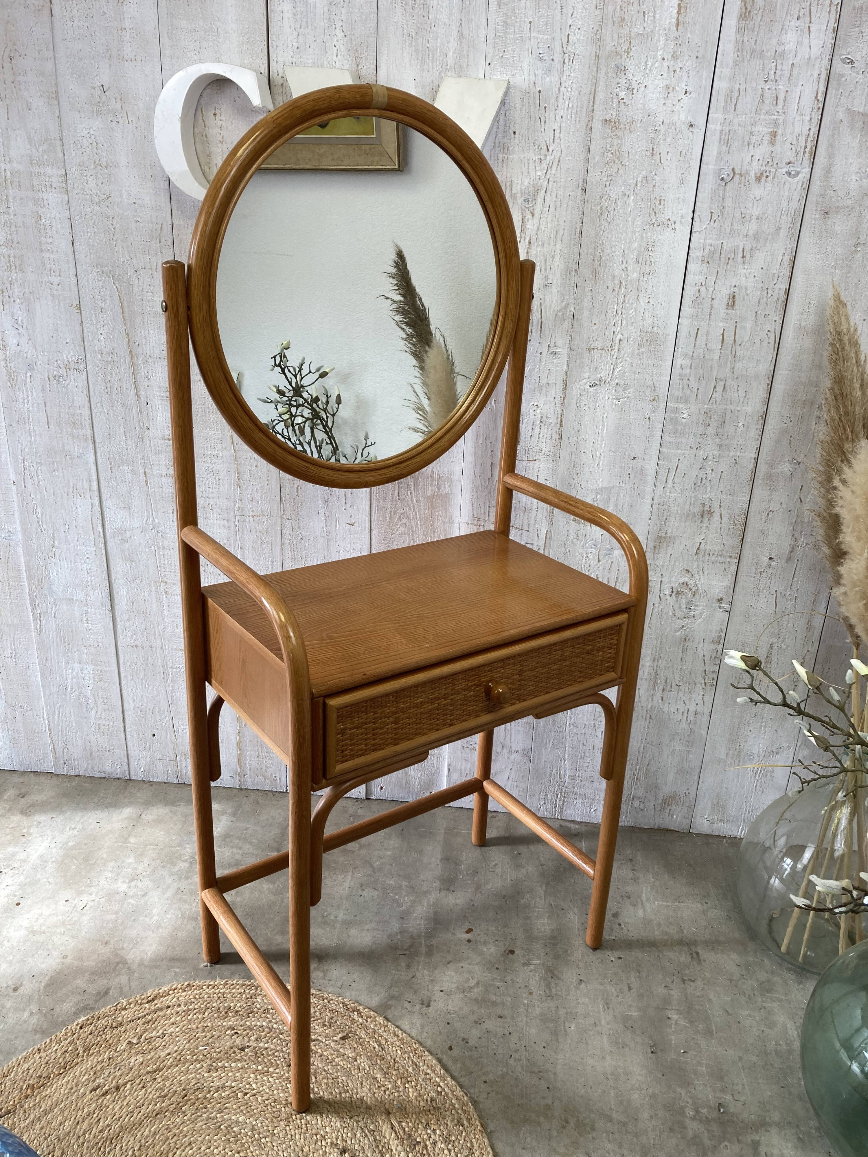 Vintage rattan dressing table