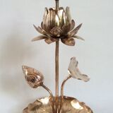 Hollywood Regency-style "lotus flower" lamp foot