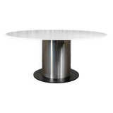 Round table with central barrel