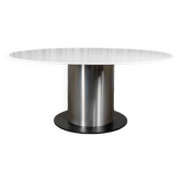 Round table with central barrel