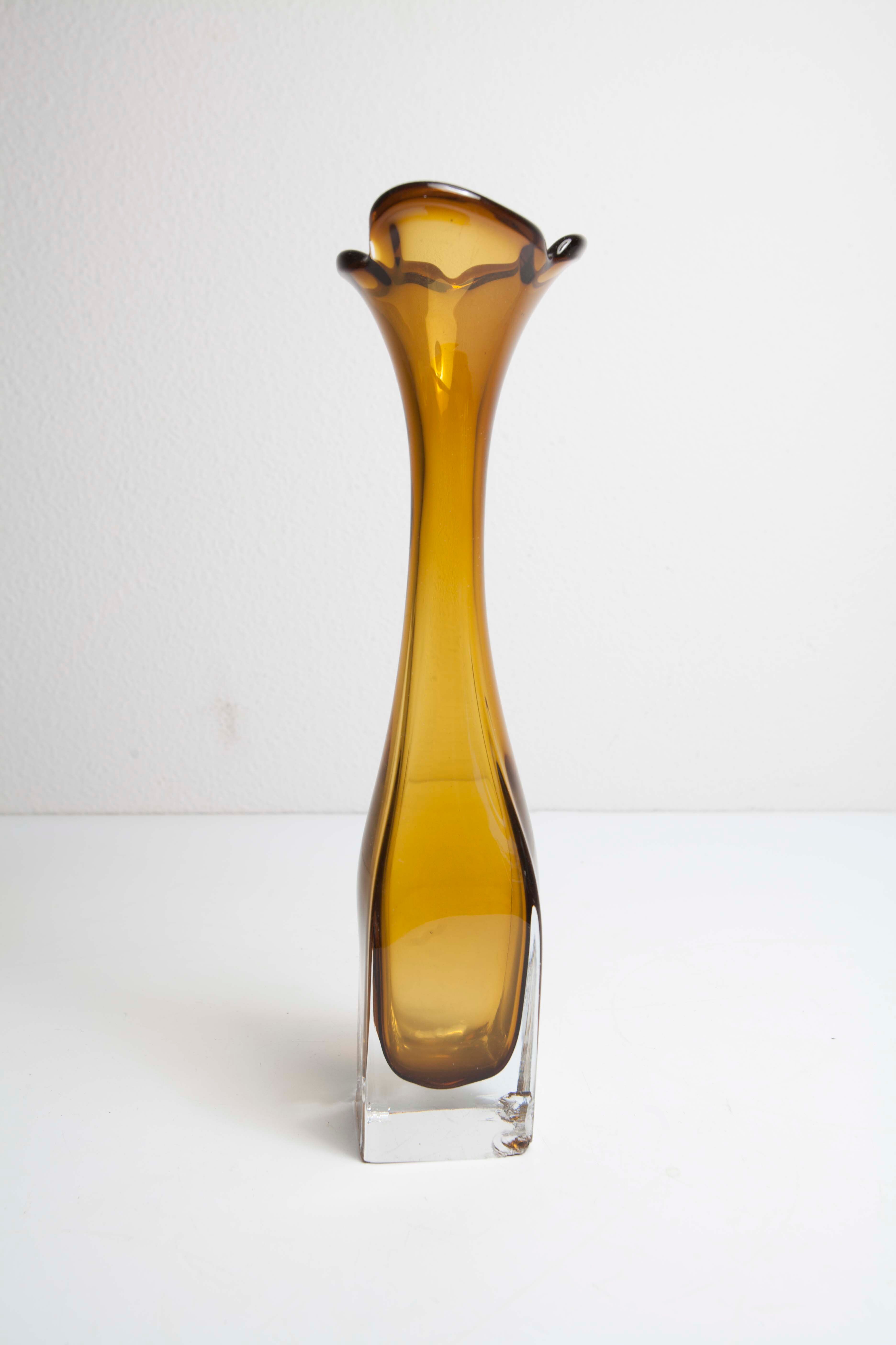 Vase soliflore Murano jaune orange