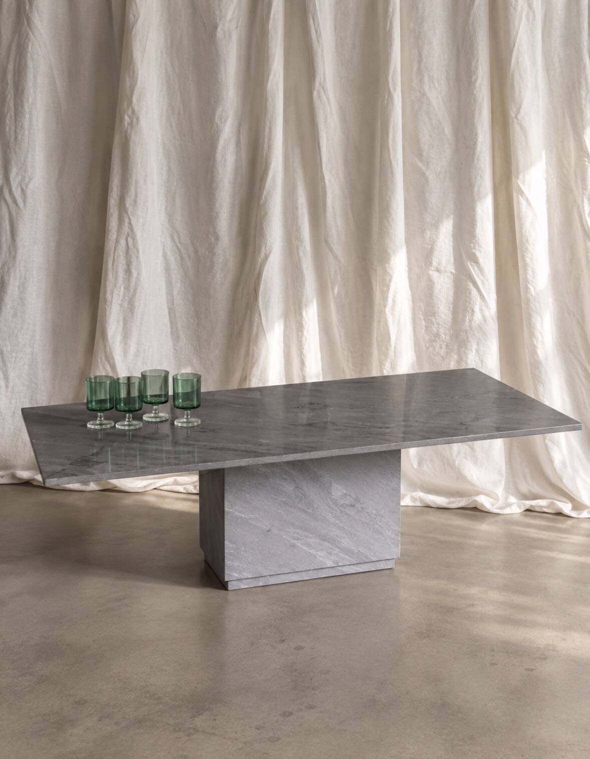 Grey marble coffee table