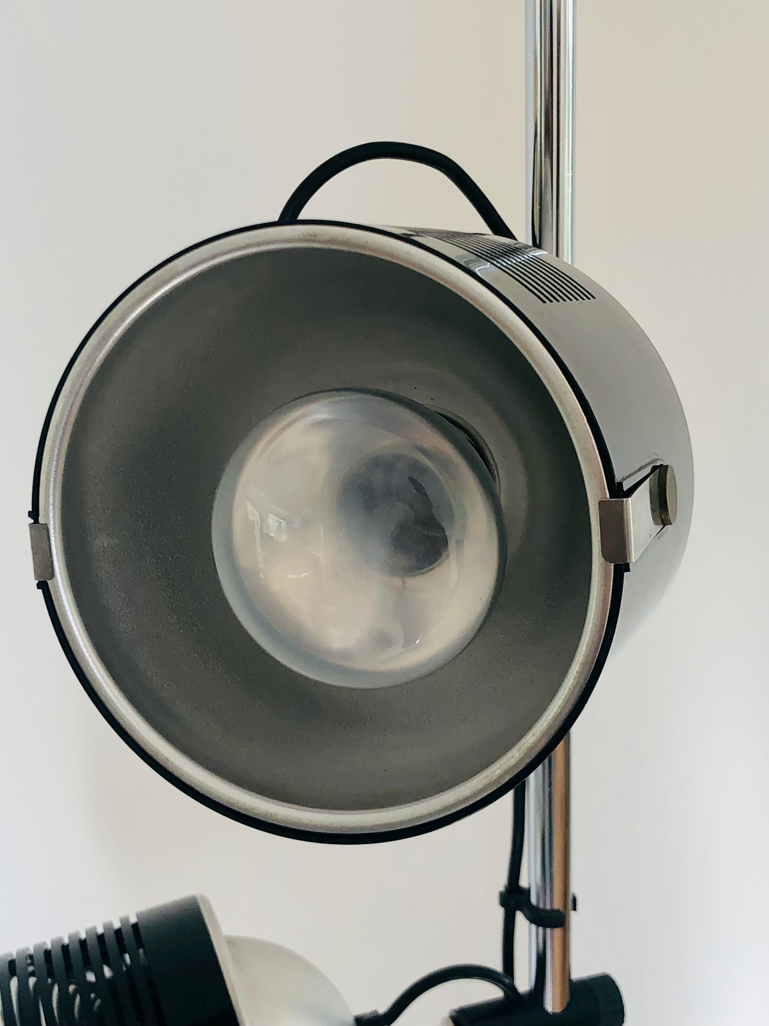 Floor lamp two spots of FAEL Luce, Italy 70s