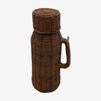 Vintage rattan thermos