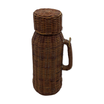 Vintage rattan thermos