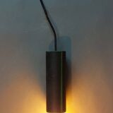 1950 pendant light in metal covered in vintage skaï.