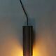 1950 pendant light in metal covered in vintage skaï.