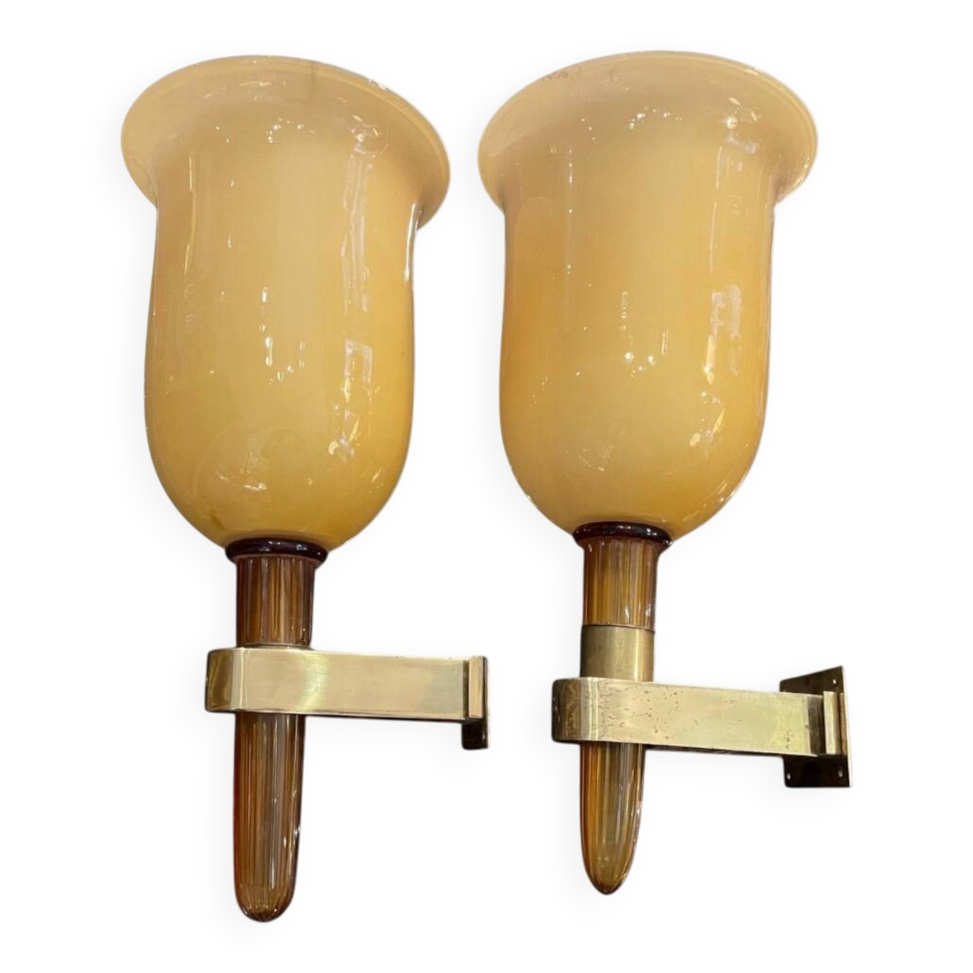 Pairs of Murano wall sconces, 20th century