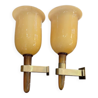 Pairs of Murano wall sconces, 20th century