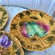 Set of 6 dessert plates in Sarreguemines slurry 60s