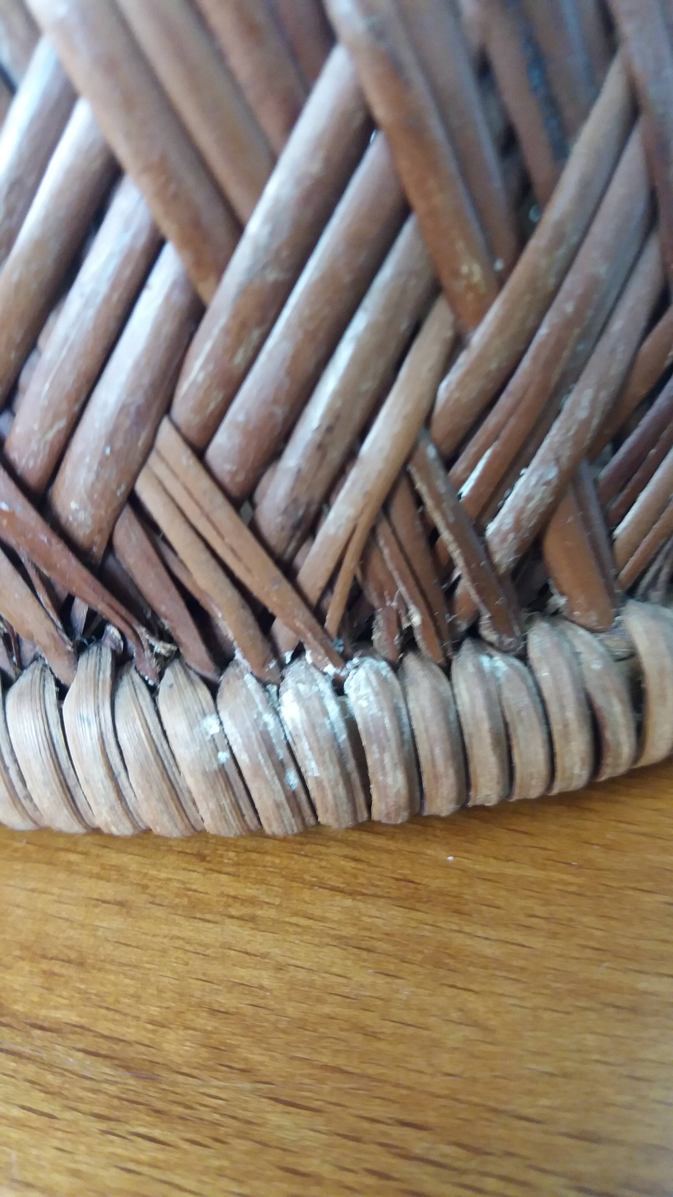 Panier cylindrique haut en osier, cache-pot ou corbeille à papier