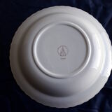 Hollow round dish in earthenware the almond tree 8996 pink patterns diam 28 cm