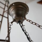 Antique French Alabaster Plafonnier Pendant Light