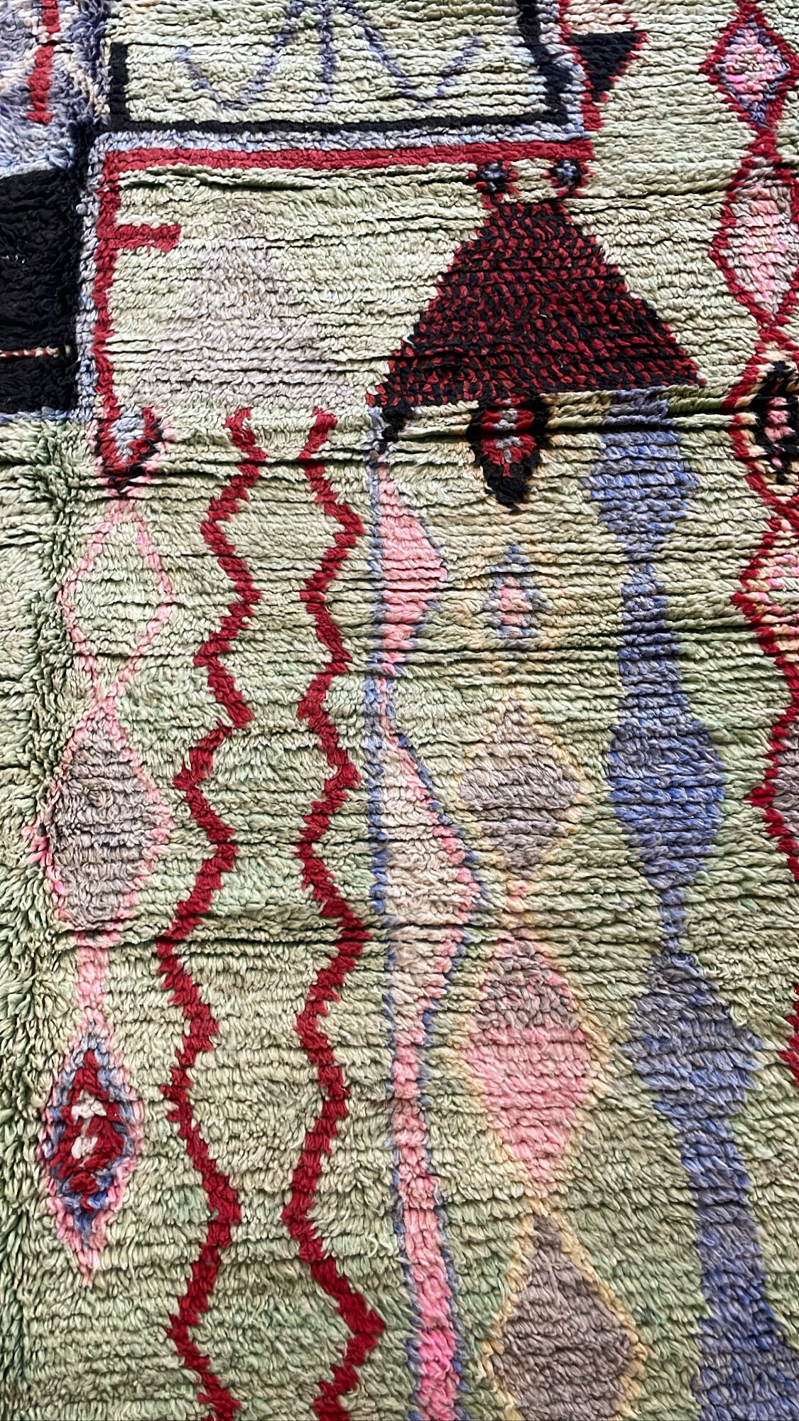 Berber carpet Azilal decoration and pastel colors 265x155cm