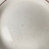 Set of 10 flat plates Longwy, 20th century, floral decoration.