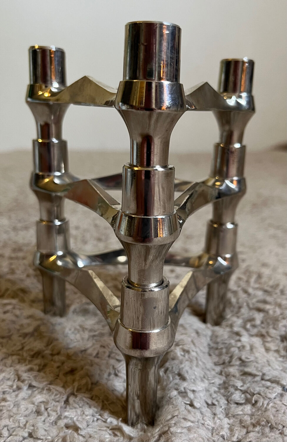 Stackable candle holder design from the 70s