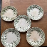 Set of 5 old plates
