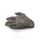 Cast iron silver-coloured catchall in the shape of a hand, 1970s sculpture.