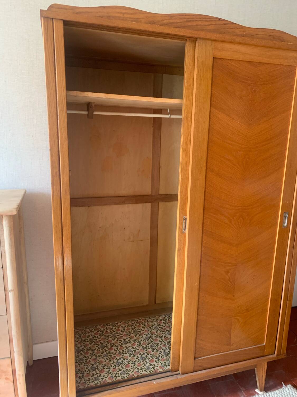 Vintage wardrobe with compass feet